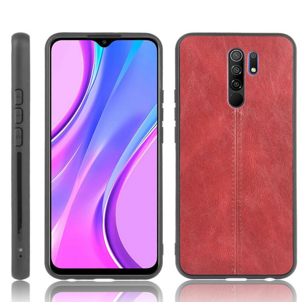 Hoesje voor Xiaomi Redmi 9 Naad Leereffect