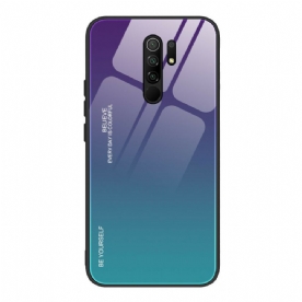 Hoesje voor Xiaomi Redmi 9 Wees Jezelf Van Gehard Glas