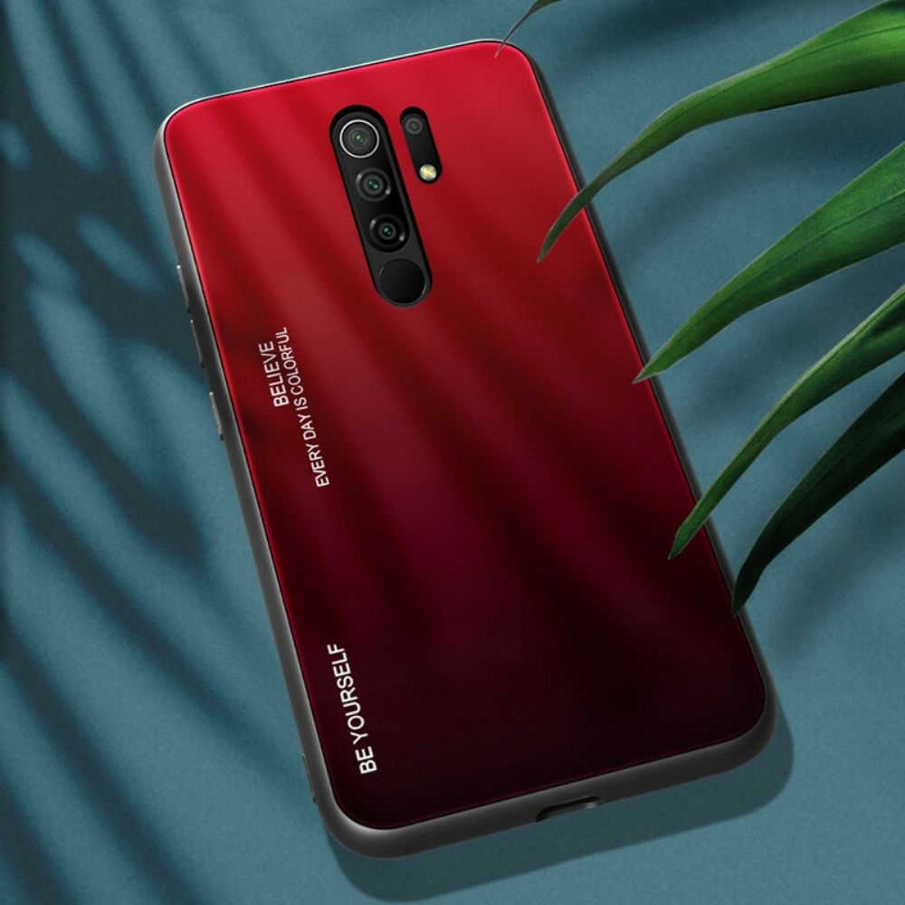 Hoesje voor Xiaomi Redmi 9 Wees Jezelf Van Gehard Glas