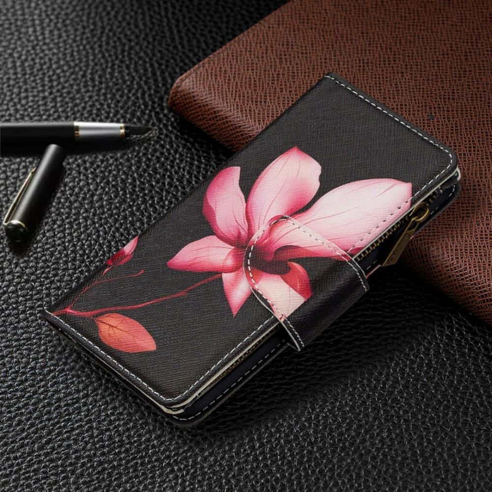 Leren Hoesje voor Xiaomi Redmi 9 Bloemzak Met Rits