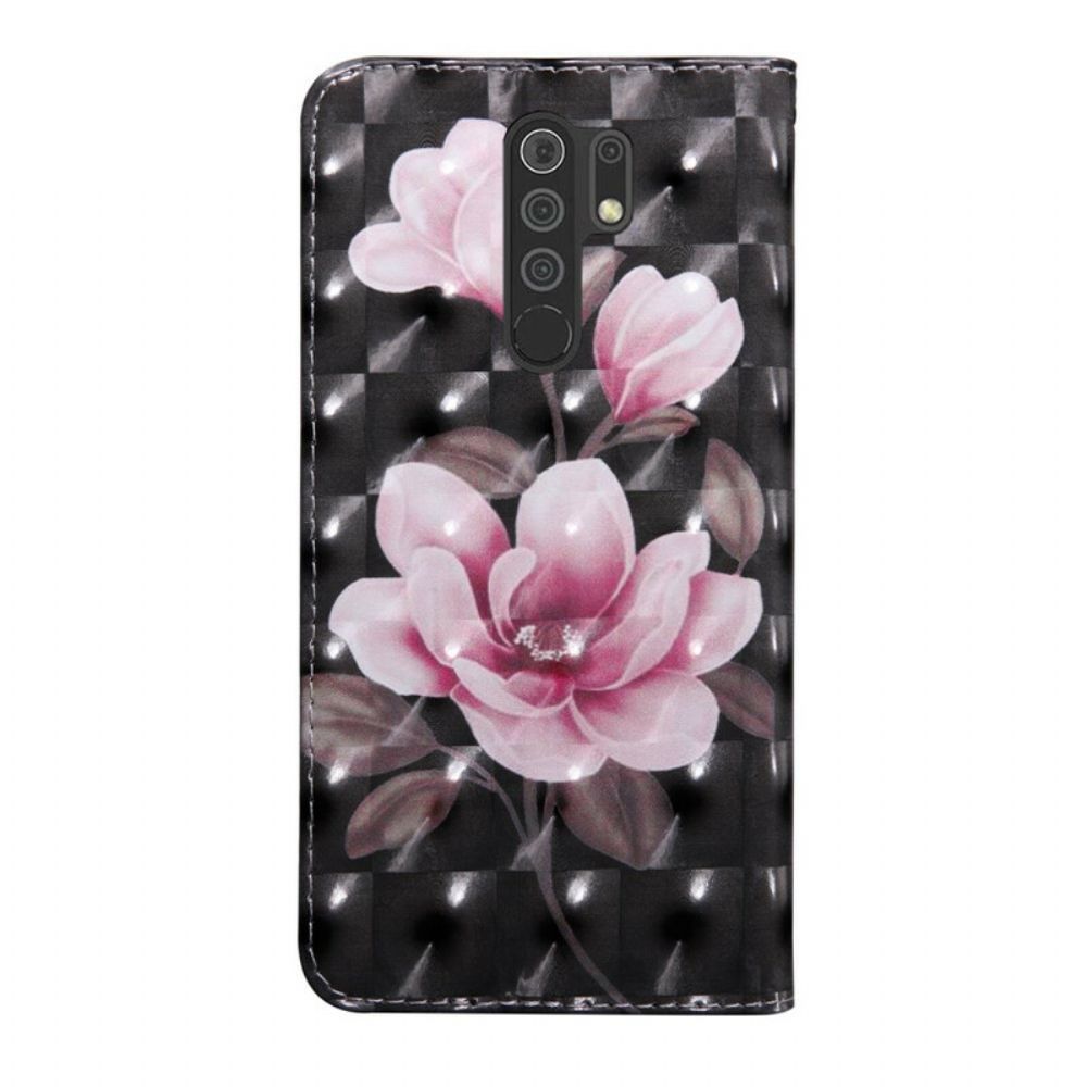 Leren Hoesje voor Xiaomi Redmi 9 Bloesem Bloemen