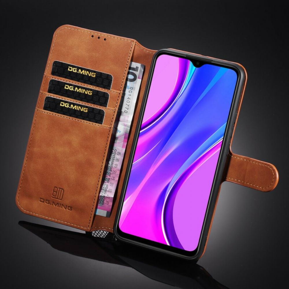 Leren Hoesje voor Xiaomi Redmi 9 Dg.ming Retro