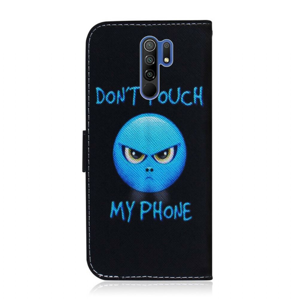 Leren Hoesje voor Xiaomi Redmi 9 Emoji-telefoon