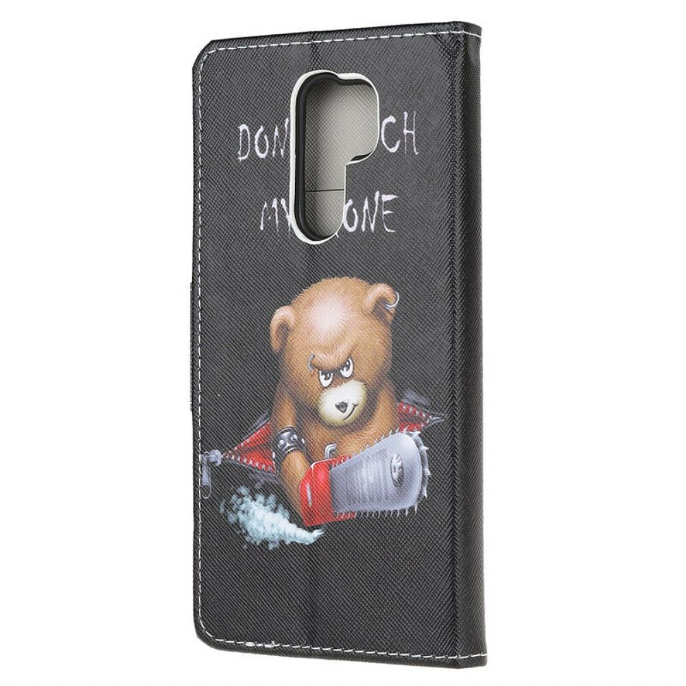 Leren Hoesje voor Xiaomi Redmi 9 Gevaarlijke Beer