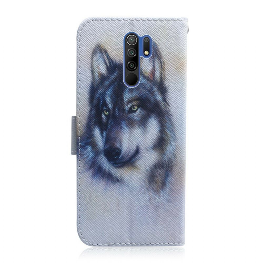 Leren Hoesje voor Xiaomi Redmi 9 Hondsblik