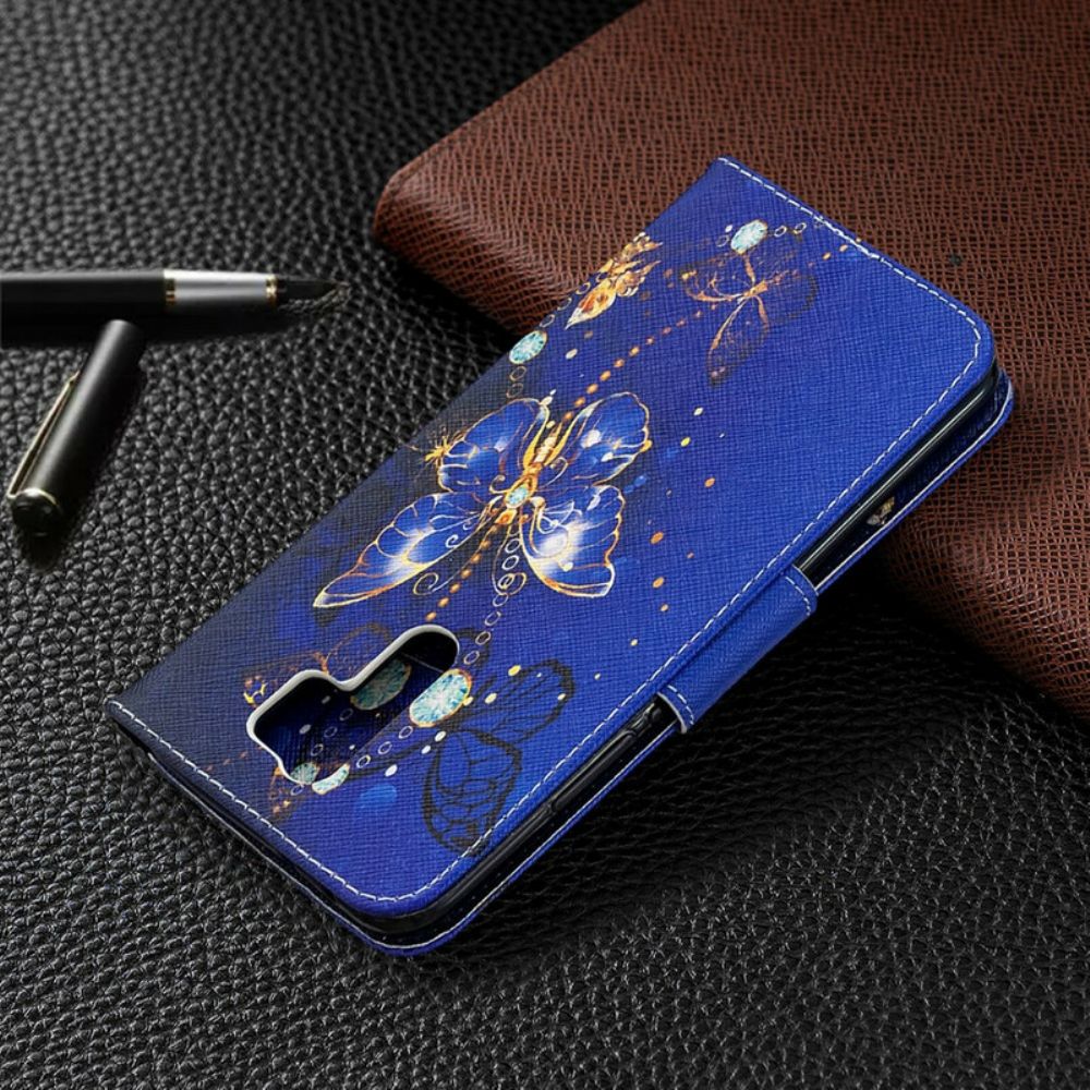 Leren Hoesje voor Xiaomi Redmi 9 Ongelooflijke Vlinders