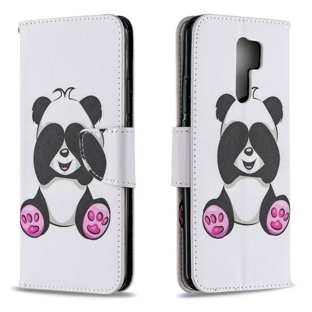 Leren Hoesje voor Xiaomi Redmi 9 Pandaplezier