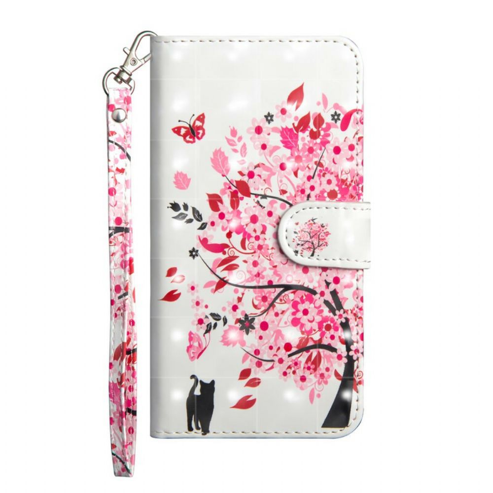 Flip Case voor iPhone 12 Mini Roze Boom