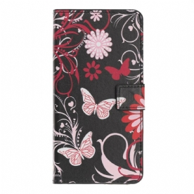 Folio-hoesje voor iPhone 12 Mini Krankzinnige Vlinders