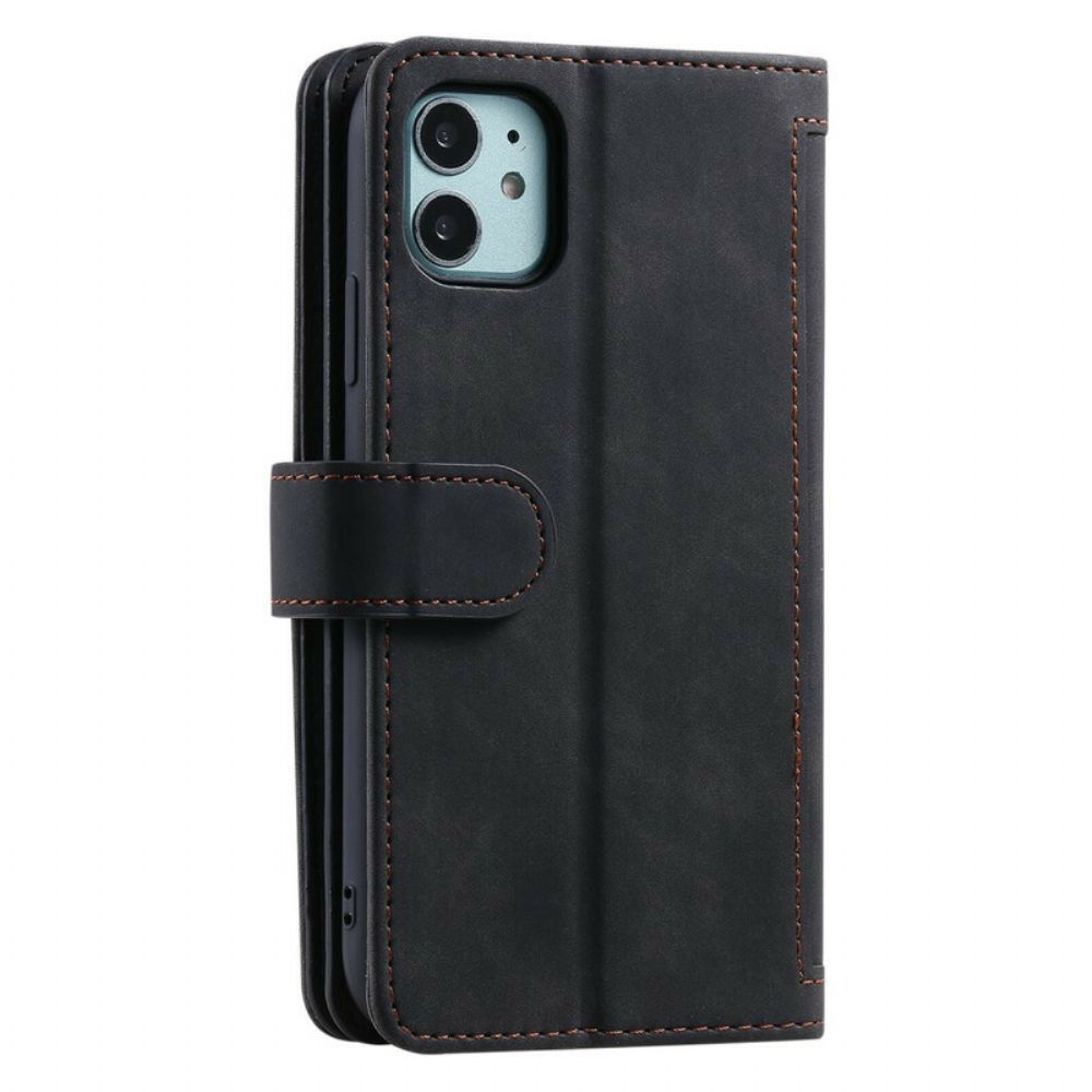 Folio-hoesje voor iPhone 12 Mini Muntentasje 9 Kaarthouder