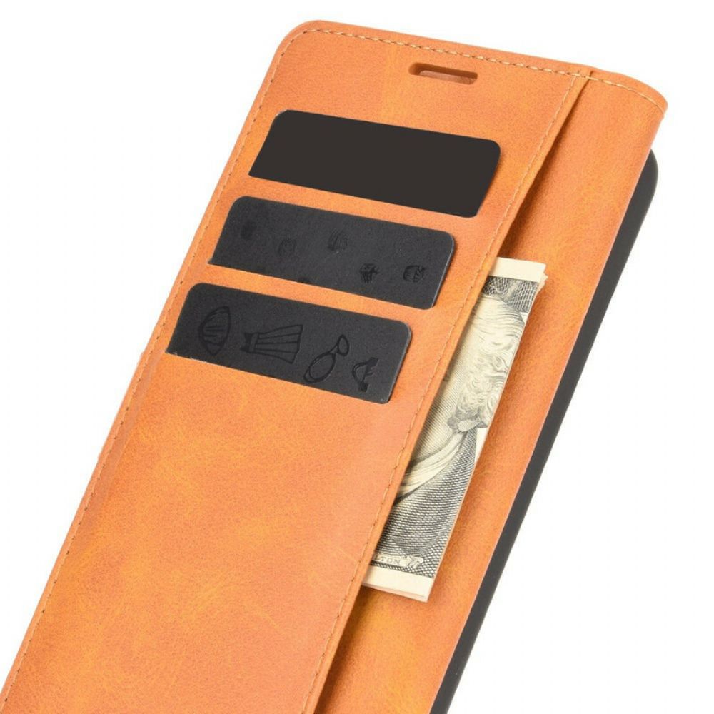 Folio-hoesje voor iPhone 12 Mini Vintage Lederen Stijl