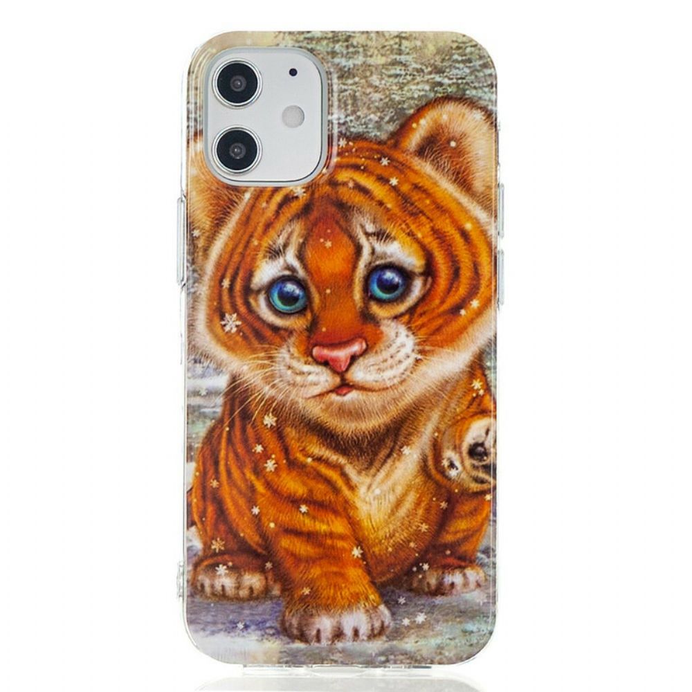 Hoesje voor iPhone 12 Mini Baby Tijger