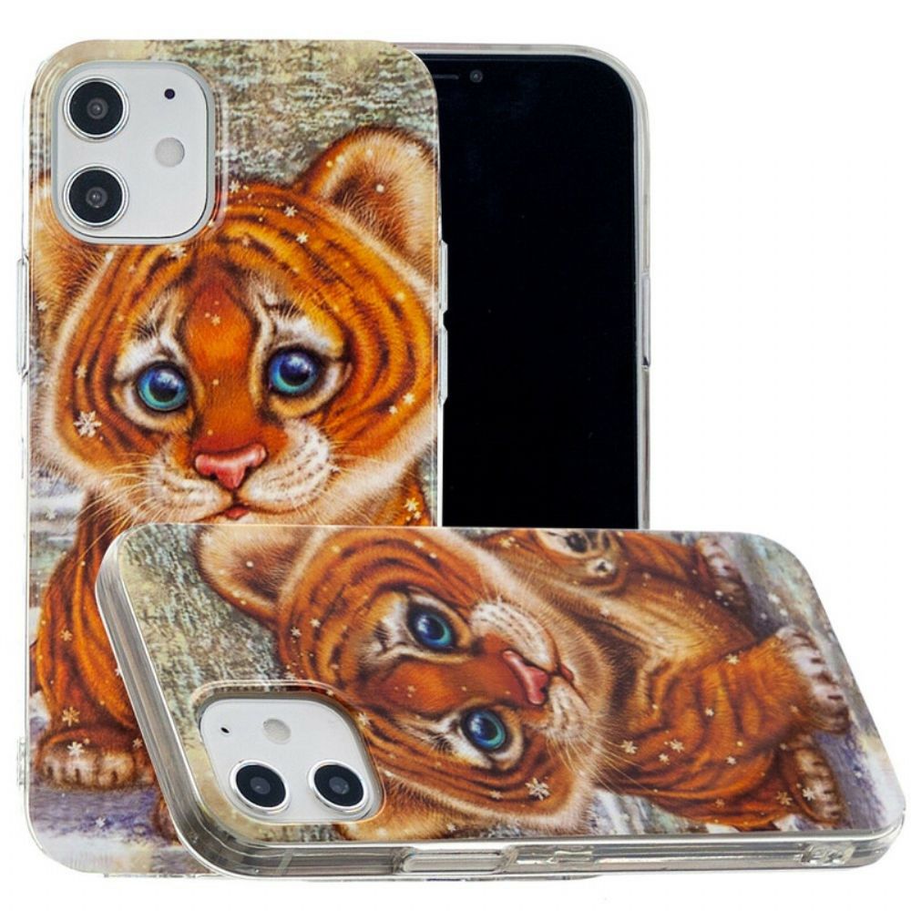 Hoesje voor iPhone 12 Mini Baby Tijger