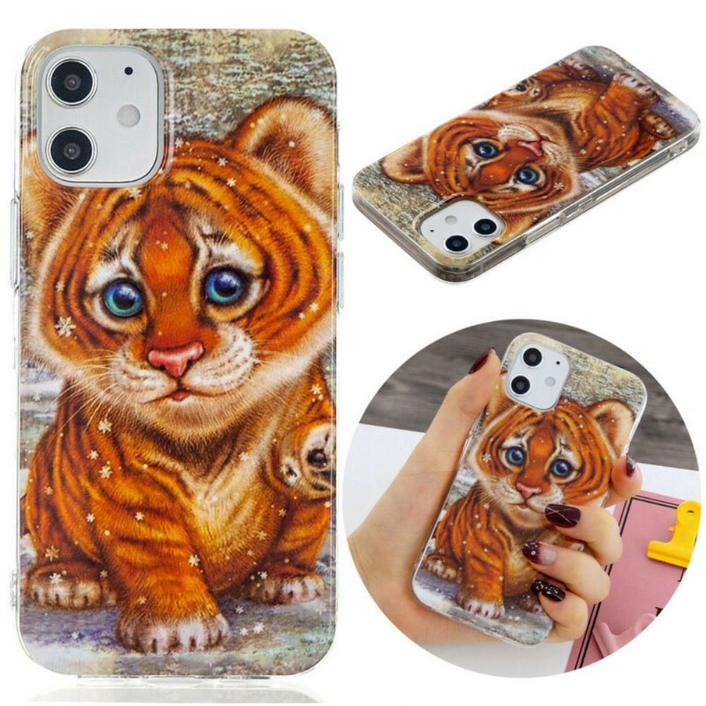 Hoesje voor iPhone 12 Mini Baby Tijger