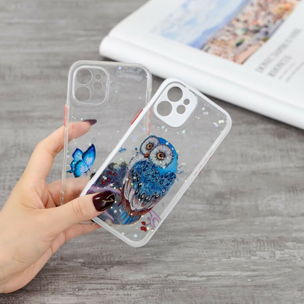 Hoesje voor iPhone 12 Mini Bloemen Vlinder Hybride