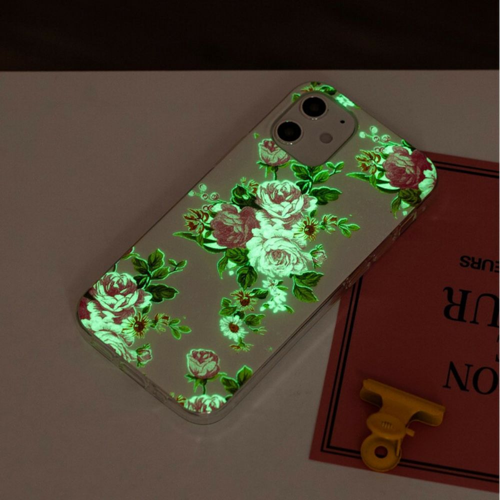 Hoesje voor iPhone 12 Mini Fluorescerende Vrijheidsbloemen