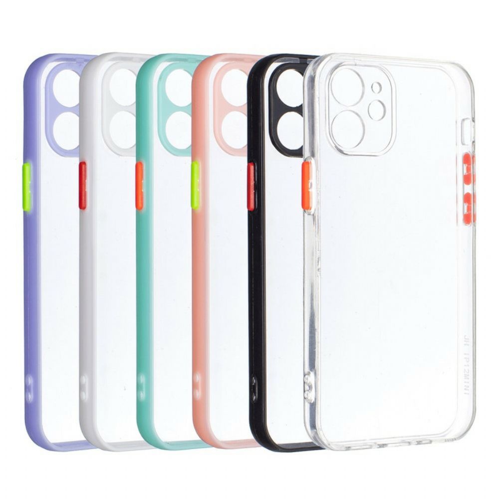 Hoesje voor iPhone 12 Mini Hybride Randen Kleuren