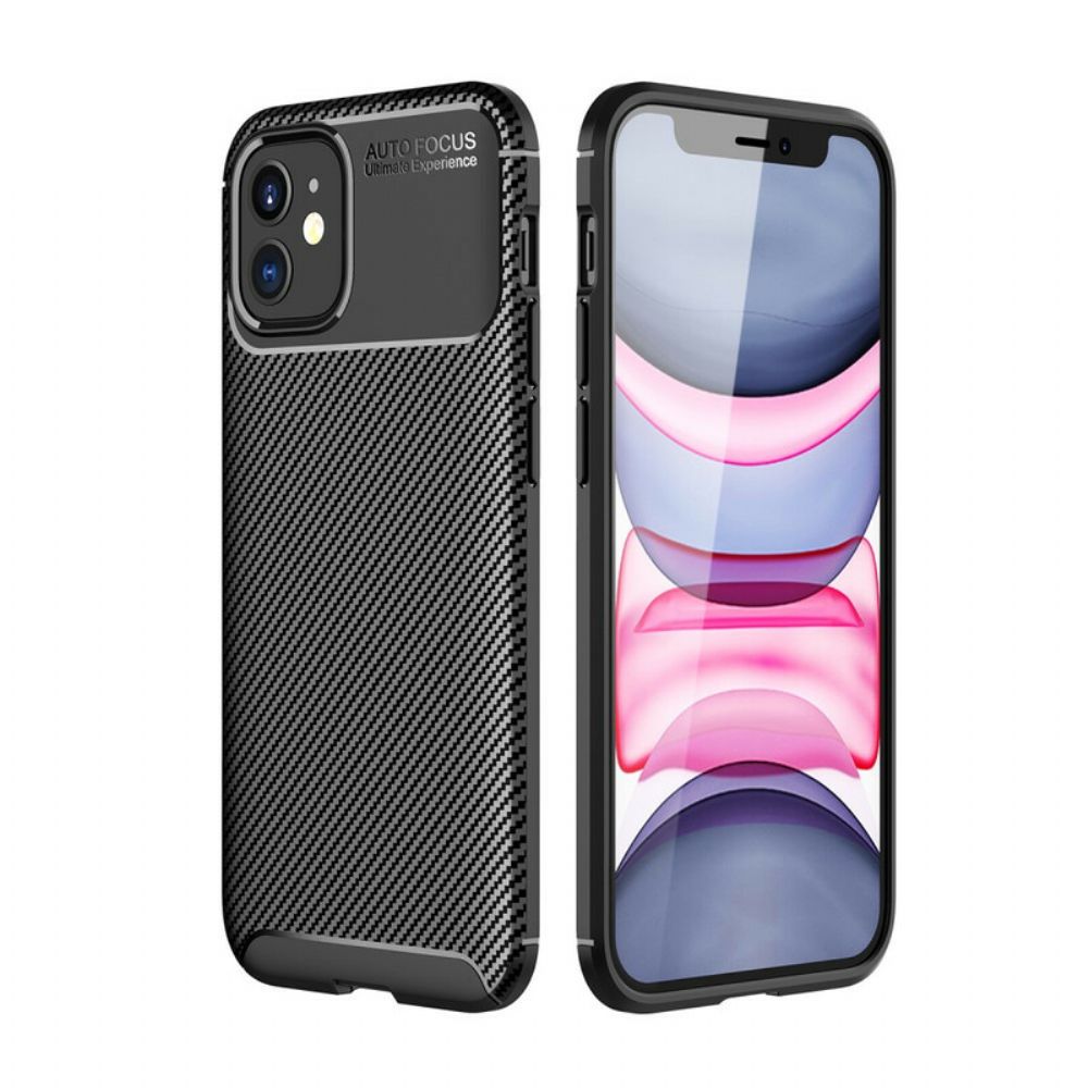 Hoesje voor iPhone 12 Mini Koolstofvezeltextuur Flexibel