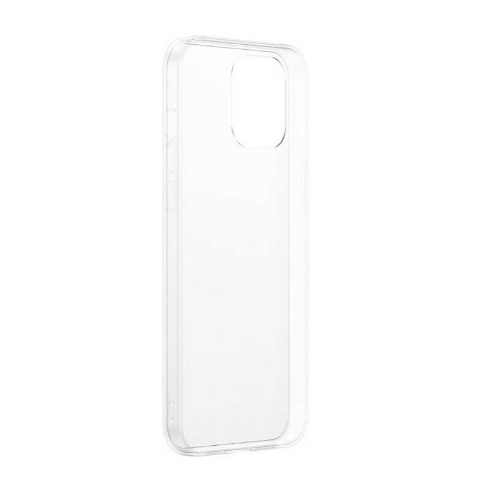 Hoesje voor iPhone 12 Mini Silicone Met Baseus Gehard Glas