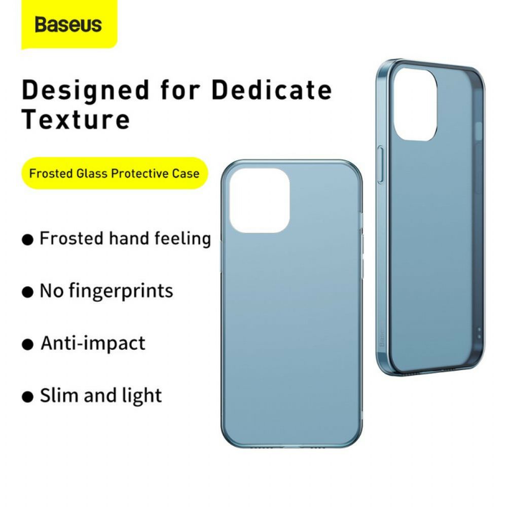 Hoesje voor iPhone 12 Mini Silicone Met Baseus Gehard Glas