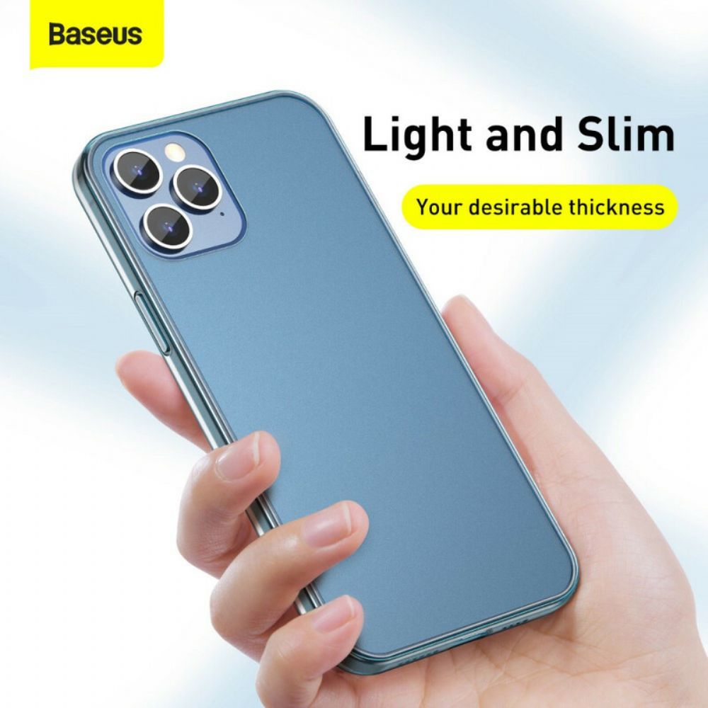 Hoesje voor iPhone 12 Mini Silicone Met Baseus Gehard Glas