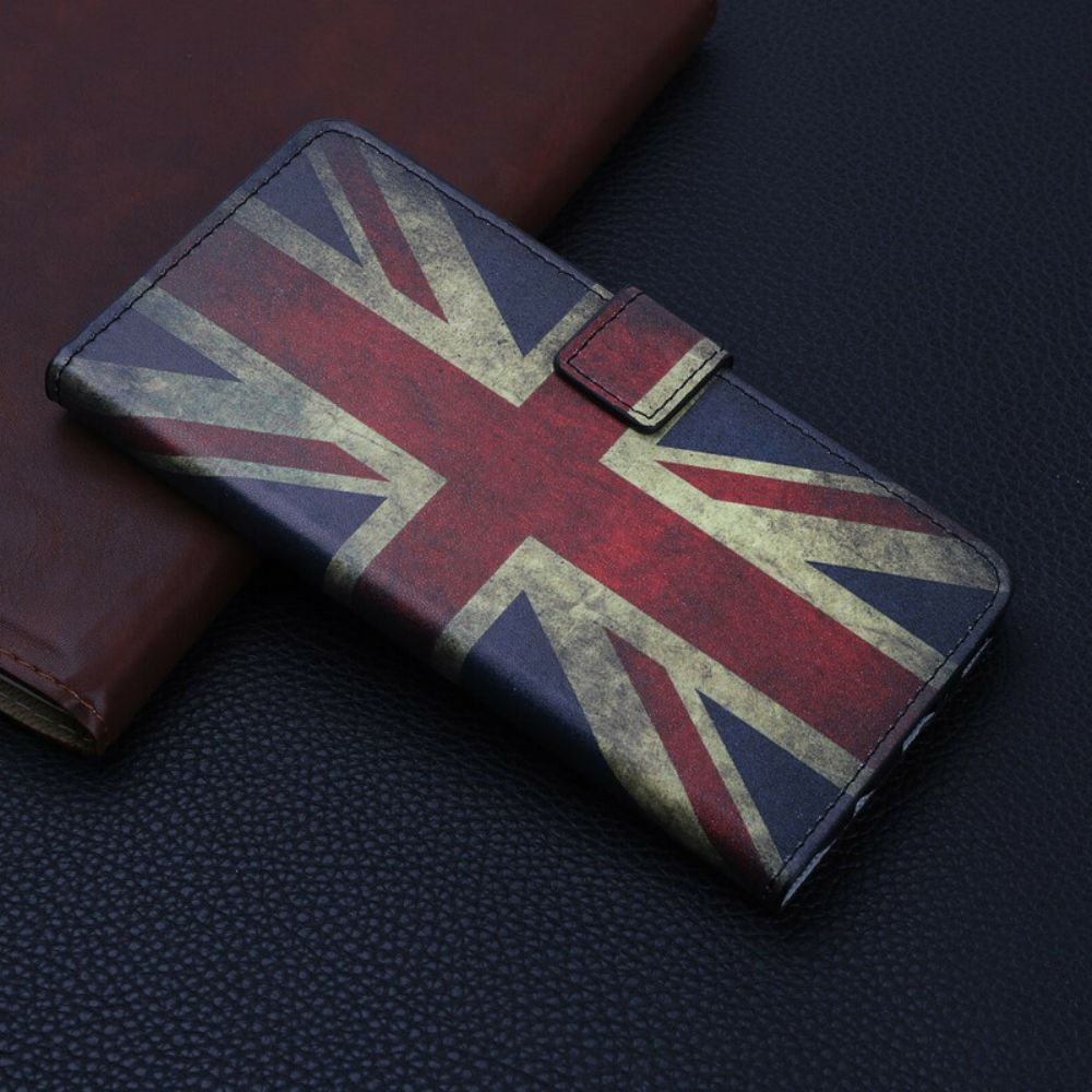 Leren Hoesje voor iPhone 12 Mini Engeland Vlag