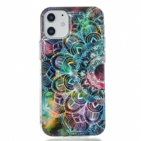 Telefoonhoesje voor iPhone 12 Mini Fluorescerende Bloemenserie