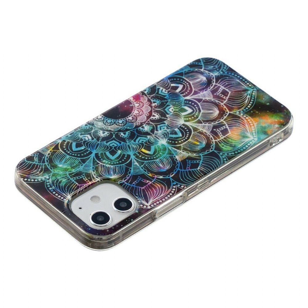 Telefoonhoesje voor iPhone 12 Mini Fluorescerende Bloemenserie