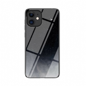 Telefoonhoesje voor iPhone 12 Mini Sterrenhemel Gehard Glas