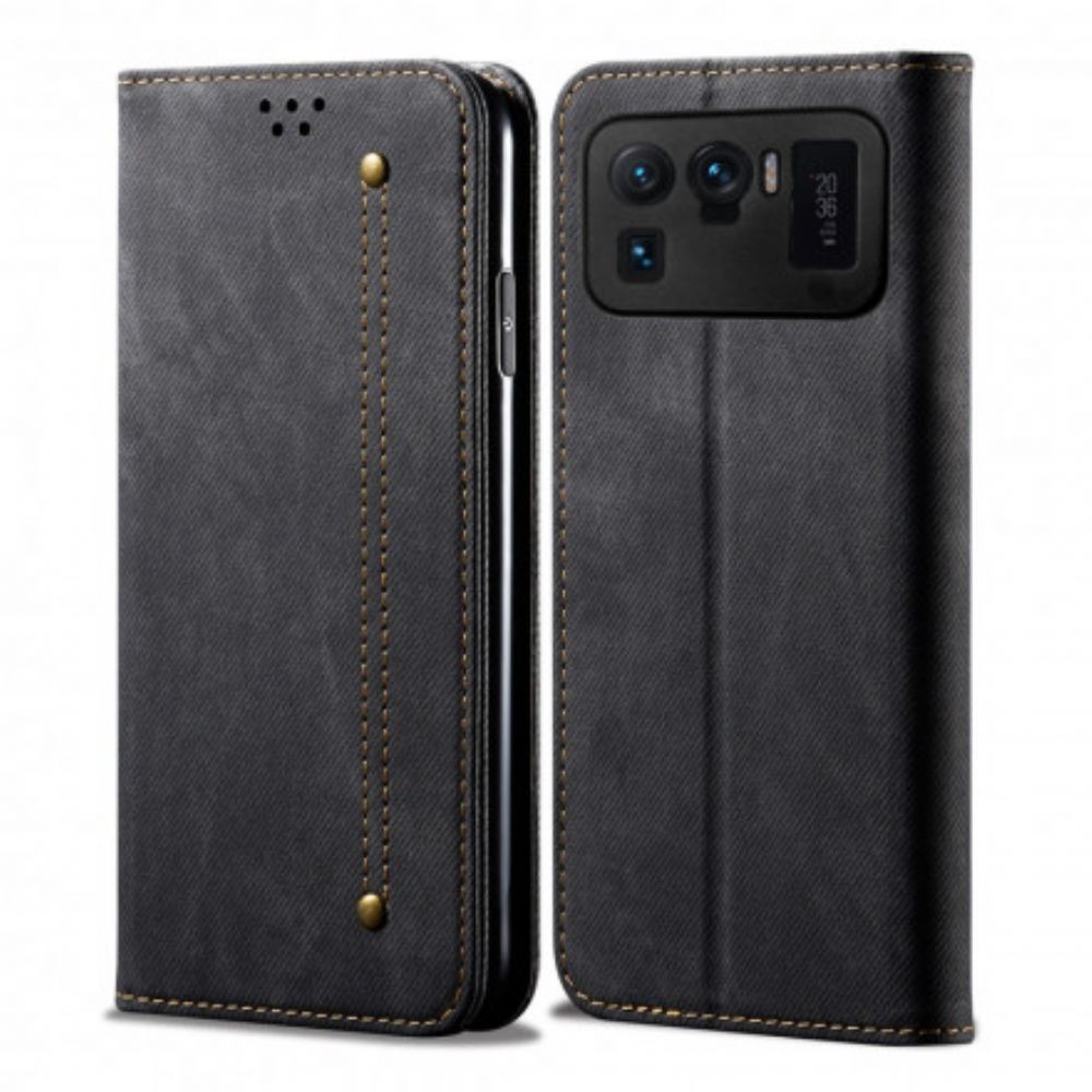 Bescherming Hoesje voor Xiaomi Mi 11 Ultra Folio-hoesje Imitatieleer Jeanstextuur