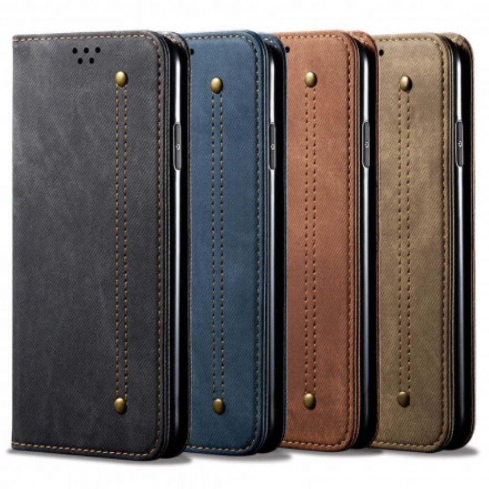 Bescherming Hoesje voor Xiaomi Mi 11 Ultra Folio-hoesje Imitatieleer Jeanstextuur