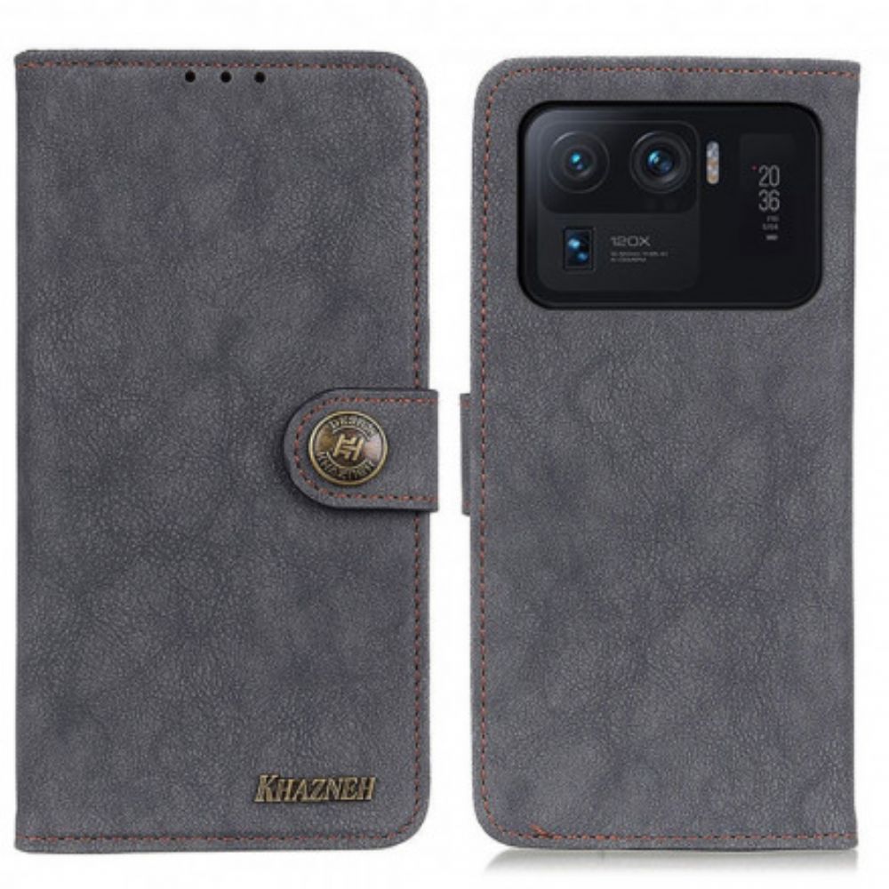 Flip Case voor Xiaomi Mi 11 Ultra Retro Split Kunstleer Khazneh