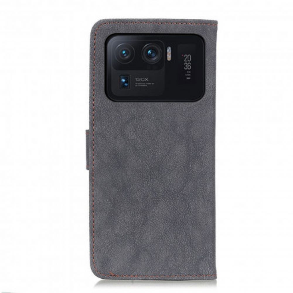 Flip Case voor Xiaomi Mi 11 Ultra Retro Split Kunstleer Khazneh