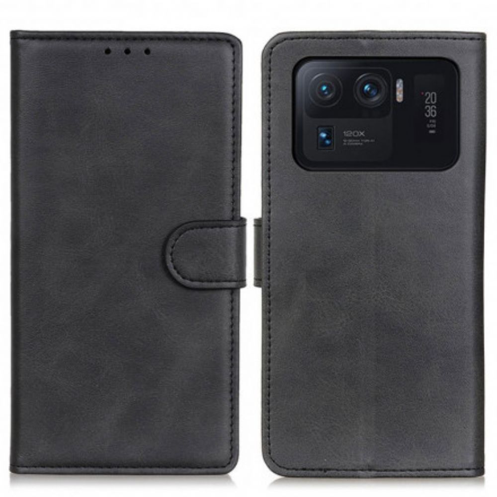 Folio-hoesje voor Xiaomi Mi 11 Ultra Retro Mat Leereffect