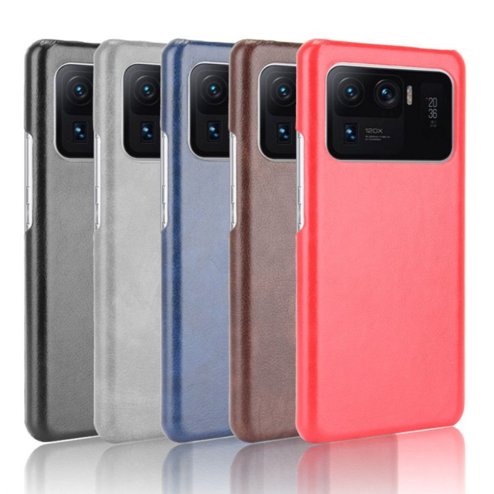 Hoesje voor Xiaomi Mi 11 Ultra Prestaties Litchi Leder Effect