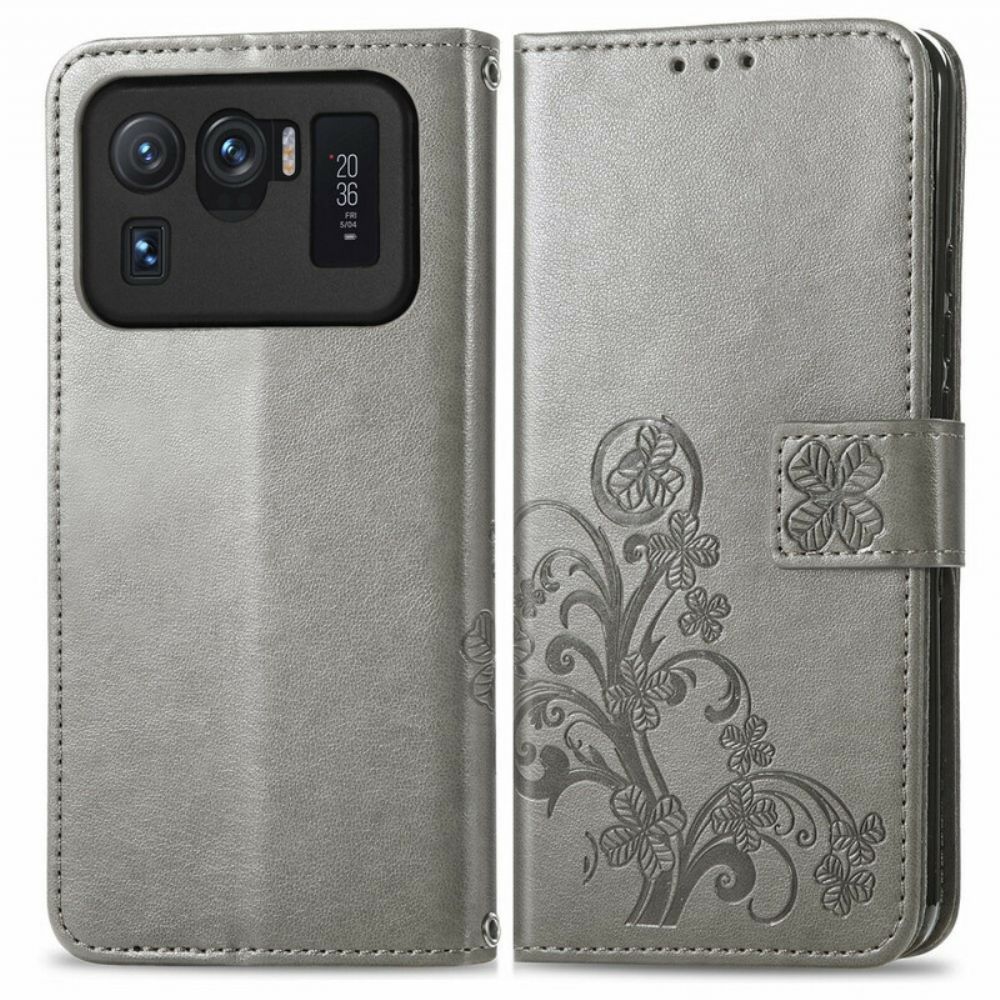 Leren Hoesje voor Xiaomi Mi 11 Ultra Aziatische Bloemen