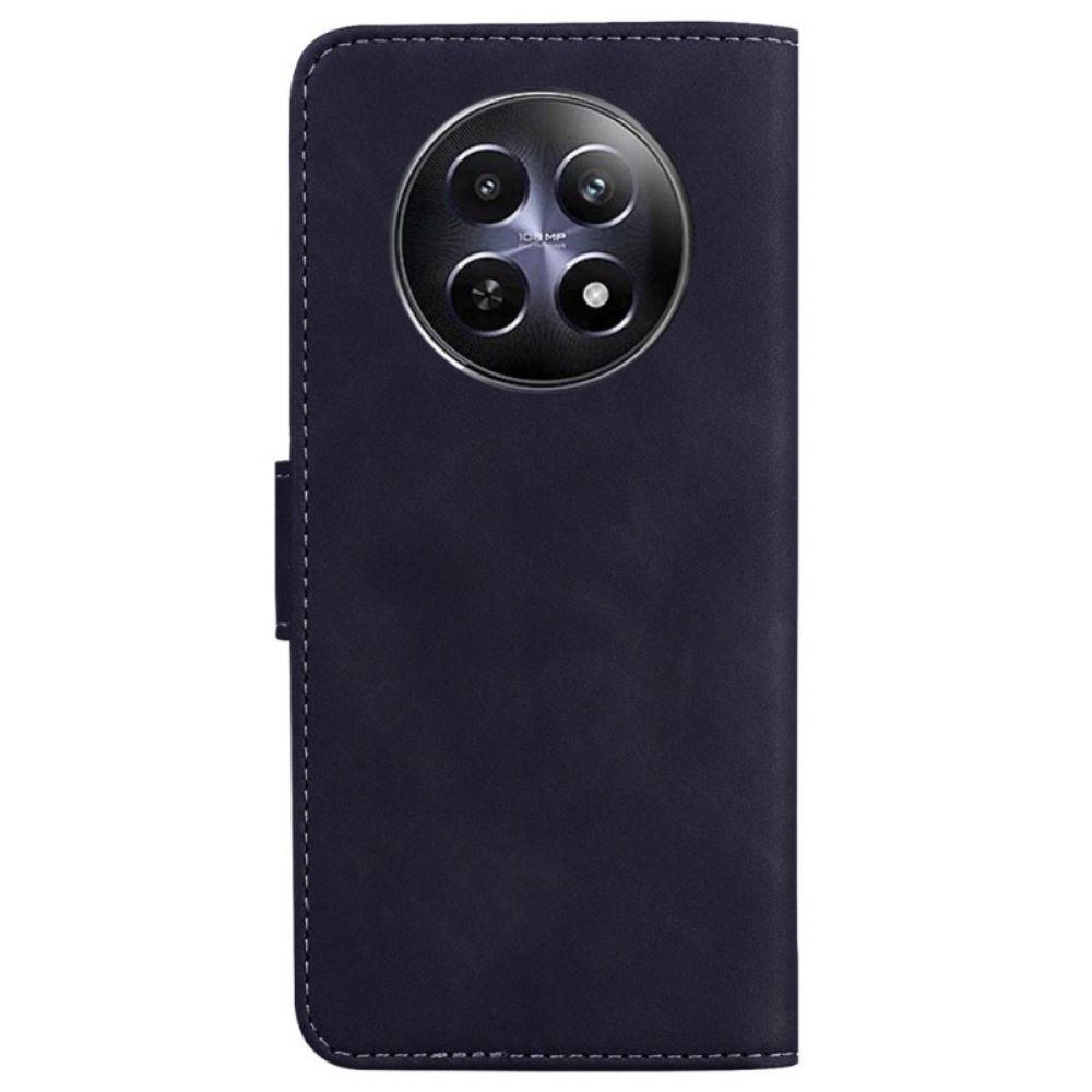 Leren Hoesje Realme 12 / 12x 5g Leereffect