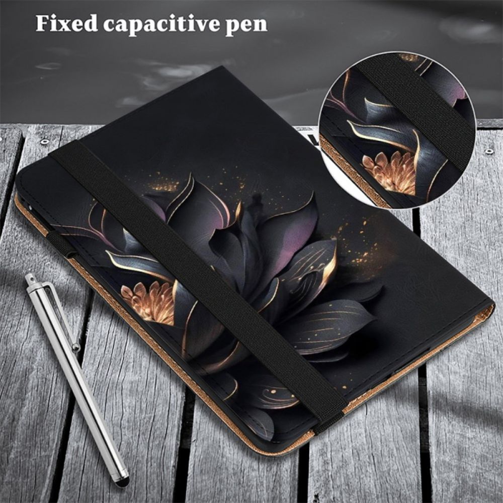 Cover Samsung Galaxy Tab S9 Fe Plus Paarse Lotus Bescherming Hoesje