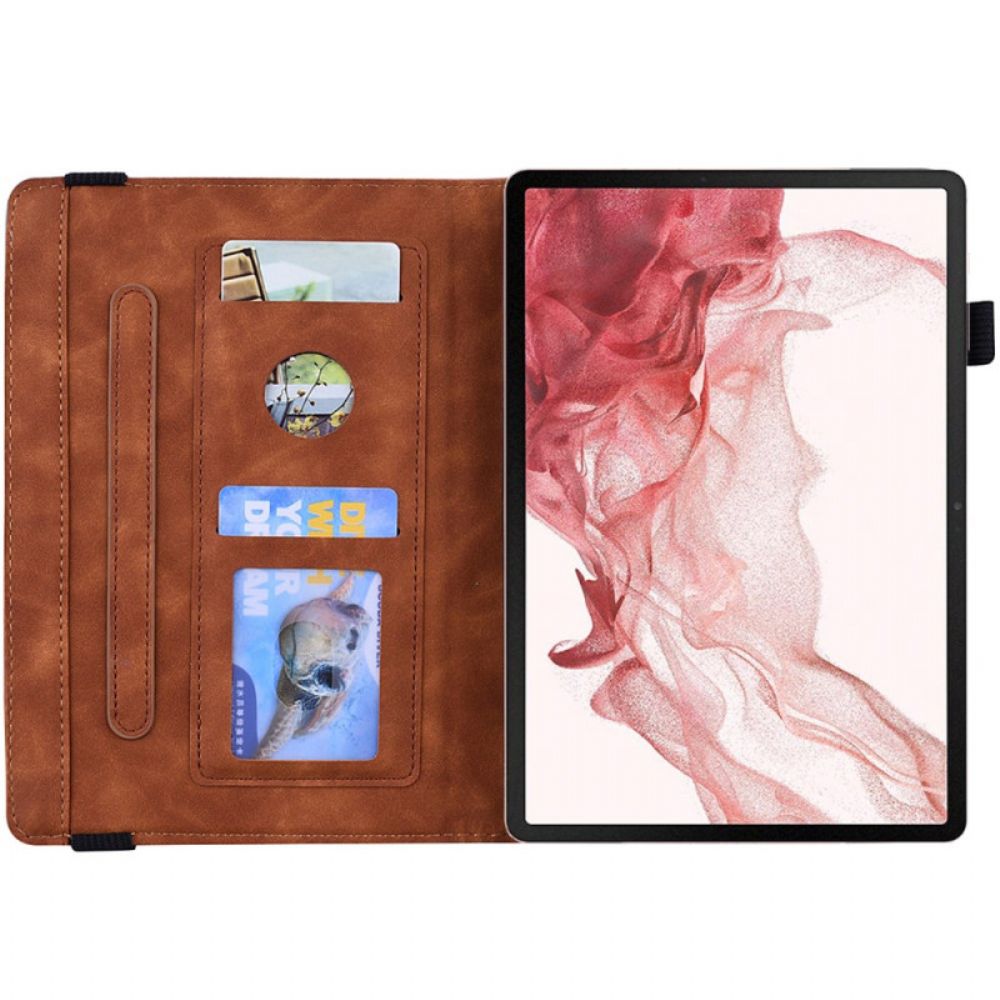 Hoesje Case Samsung Galaxy Tab S9 Fe Plus Telefoonhoesje Bloemmotief