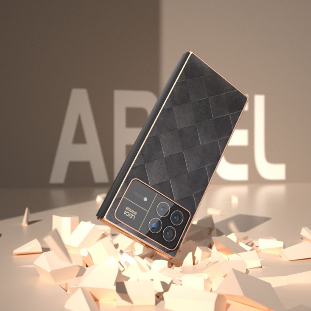 Case Hoesje Xiaomi Mix Fold 3 Telefoonhoesje Geweven Patroon