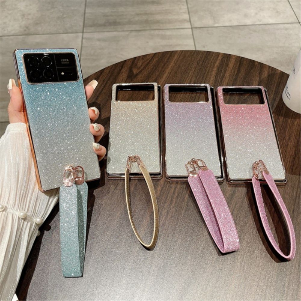 Hoesje Voor Xiaomi Mix Fold 3 Pailletten Met Bandjes