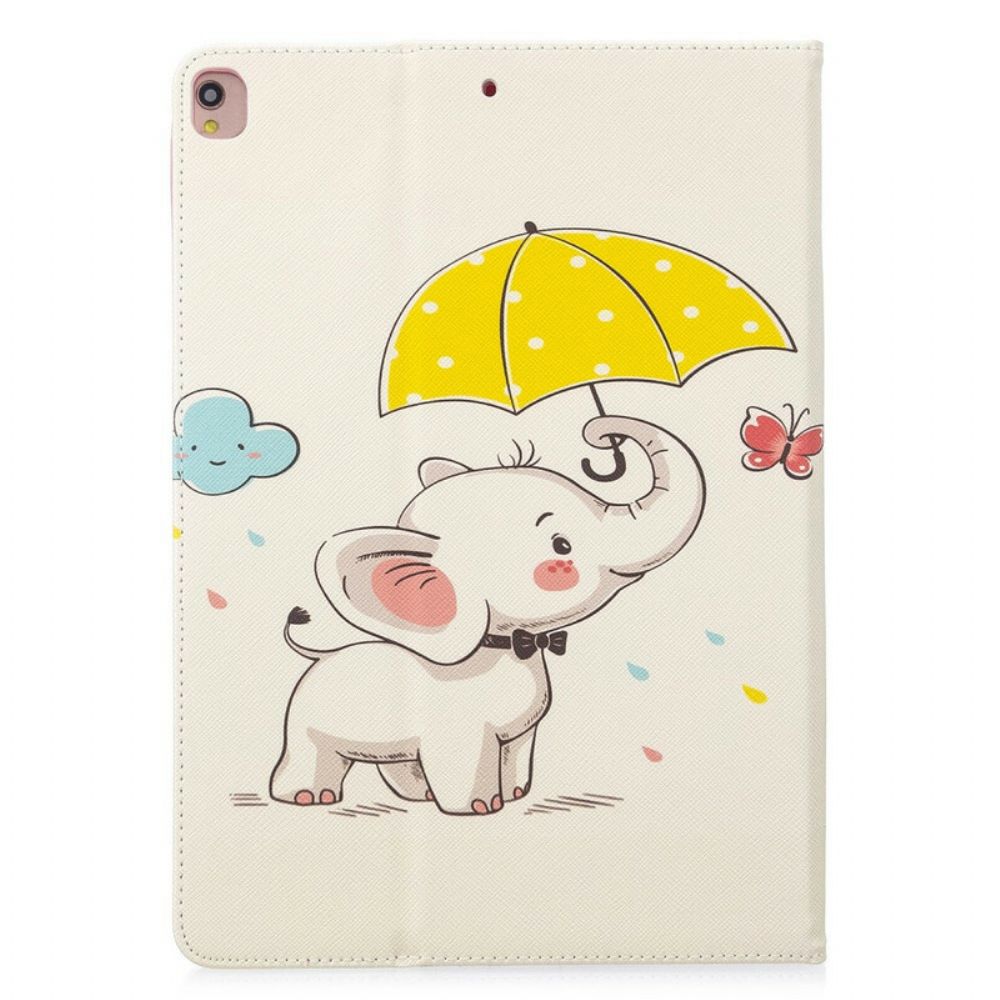 Case voor iPad 10.2" (2020) (2019) / Air 10.5" / Pro 10.5" Olifant In De Regen