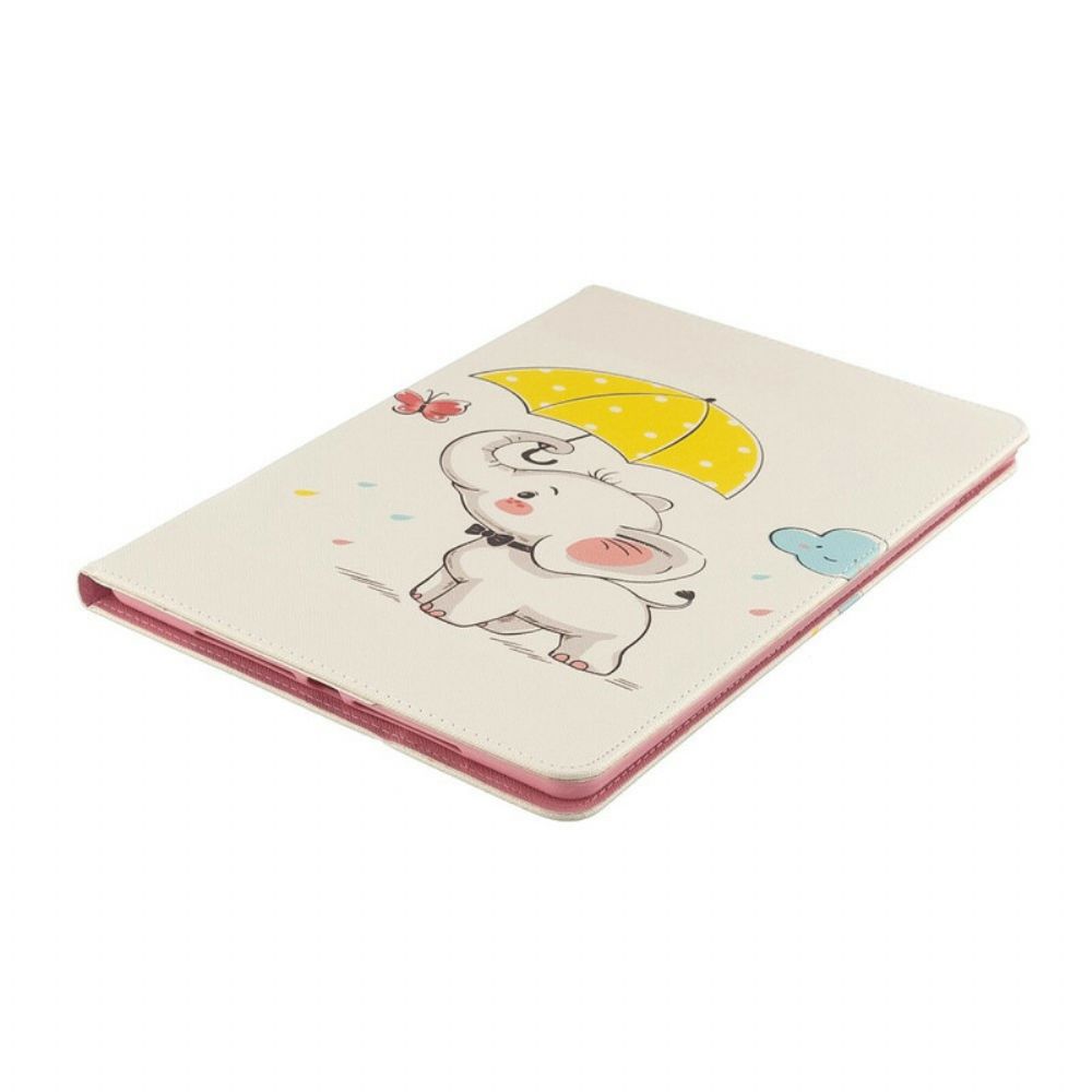 Case voor iPad 10.2" (2020) (2019) / Air 10.5" / Pro 10.5" Olifant In De Regen