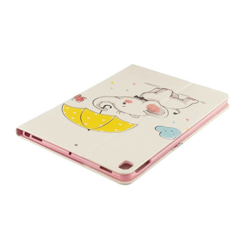 Case voor iPad 10.2" (2020) (2019) / Air 10.5" / Pro 10.5" Olifant In De Regen