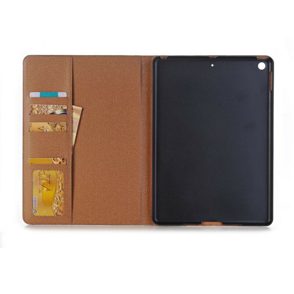 Cover voor iPad 10.2" (2020) (2019) / Air 10.5" / Pro 10.5" Retro Leereffect Met Klinknagels