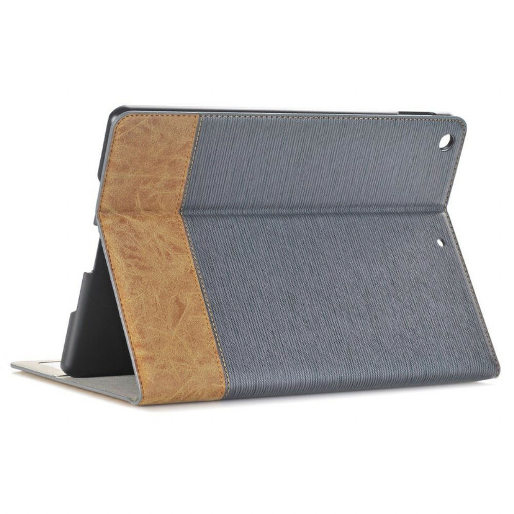 Cover voor iPad 10.2" (2020) (2019) / Air 10.5" / Pro 10.5" Tweekleurig Getextureerd