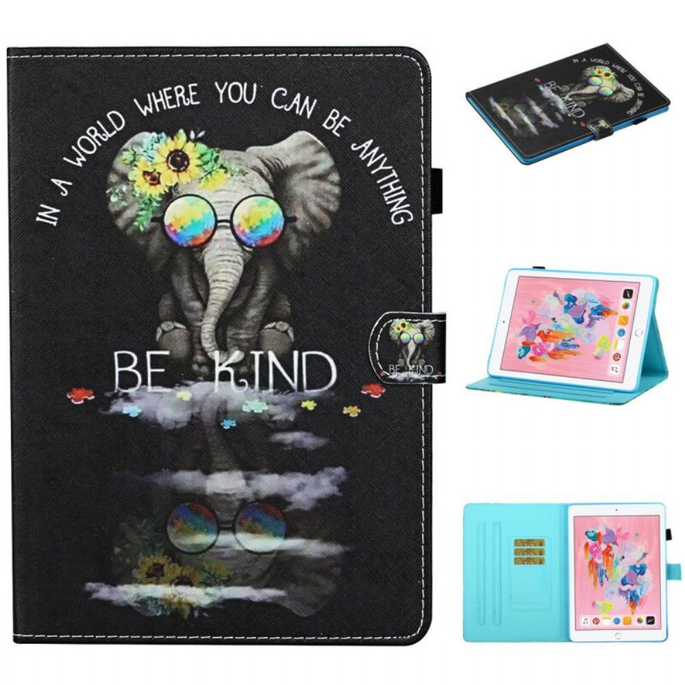 Flip Case voor iPad 10.2" (2020) (2019) / Air 10.5" / Pro 10.5" Olifant Wees Aardig