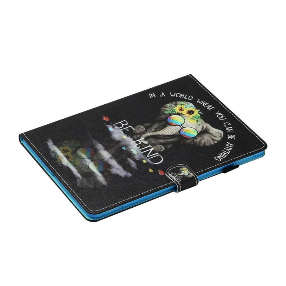 Flip Case voor iPad 10.2" (2020) (2019) / Air 10.5" / Pro 10.5" Olifant Wees Aardig