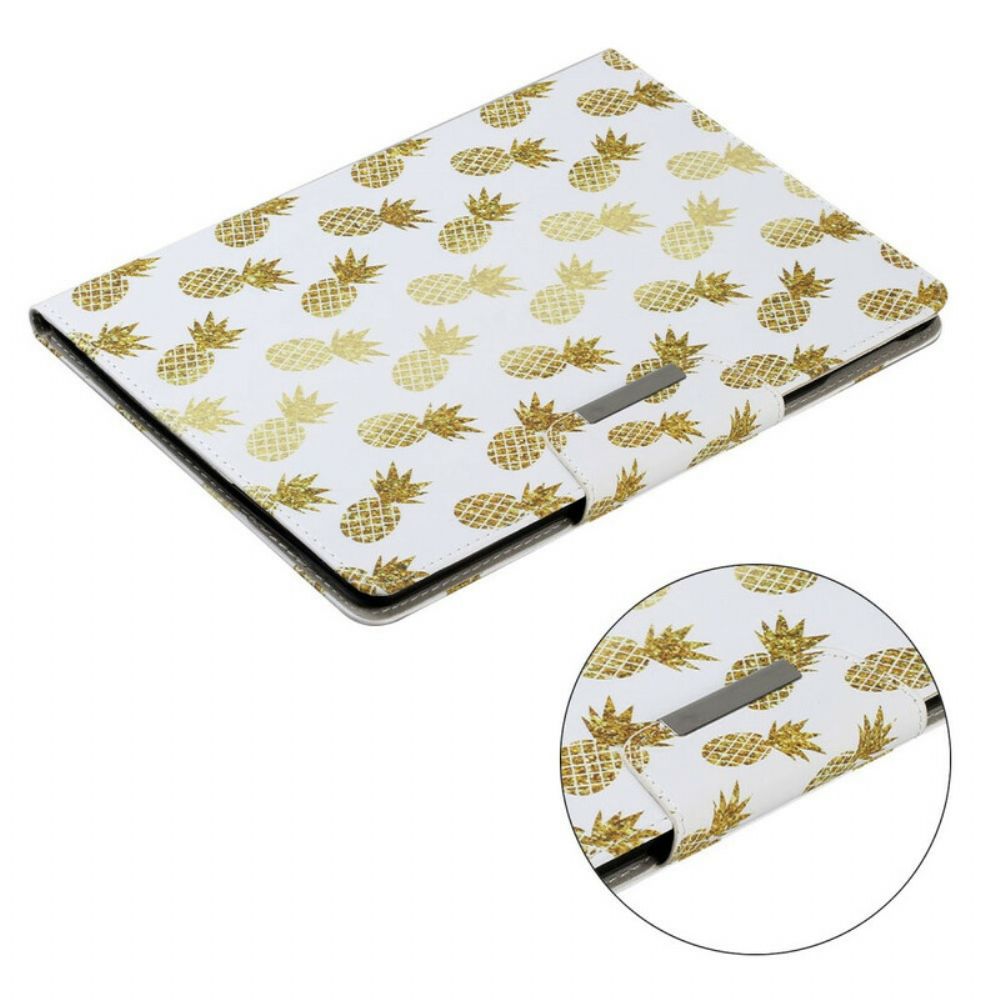 Folio-hoesje voor iPad 10.2" (2020) (2019) / Air 10.5" / Pro 10.5" Ananas