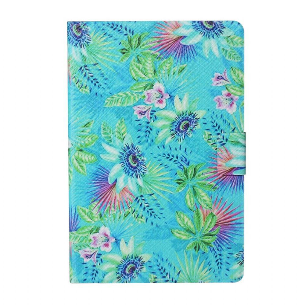 Folio-hoesje voor iPad 10.2" (2020) (2019) / Air 10.5" / Pro 10.5" Bloemen En Bladeren